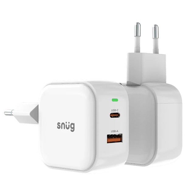 Snug 2 Port USB/Type-C Wall Charger 45W