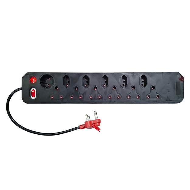 ElectricMate 12-Way Single Switch Surge Multiplug - Black