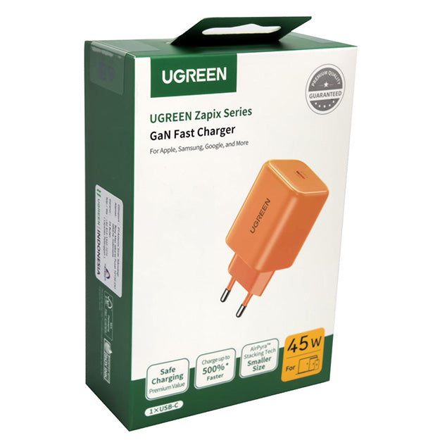 UGreen 1 Port GAN 45W PD Wall Charger - Orange