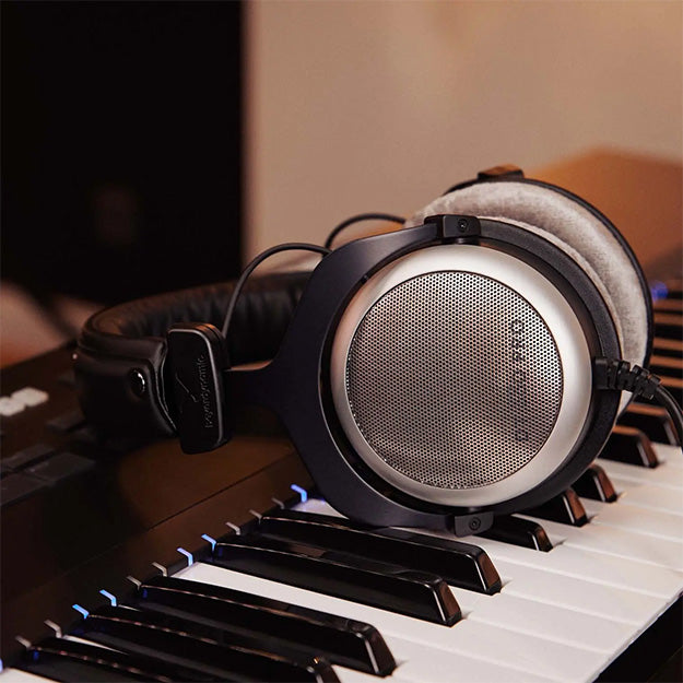 Beyerdynamic DT 880 PRO Studio Over-Ear Wired Headphones For Mixing And Mastering (Semi-Open) - Black & Silver
