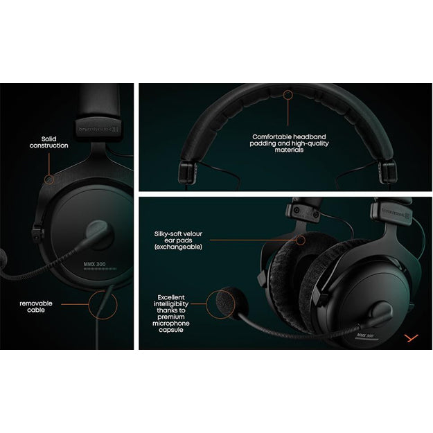 Beyerdynamic MMX 300 PRO Professional Gaming Over-Ear Headset - Black