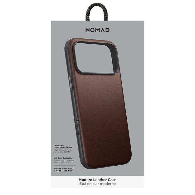 Nomad Modern Leather MagSafe Case For Apple iPhone 18 PRO MAX / 17 PRO MAX