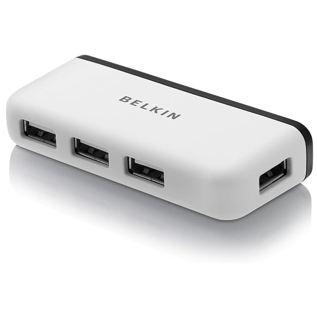 Belkin 4-Port USB 2.0 Travel Hub  - Black / White