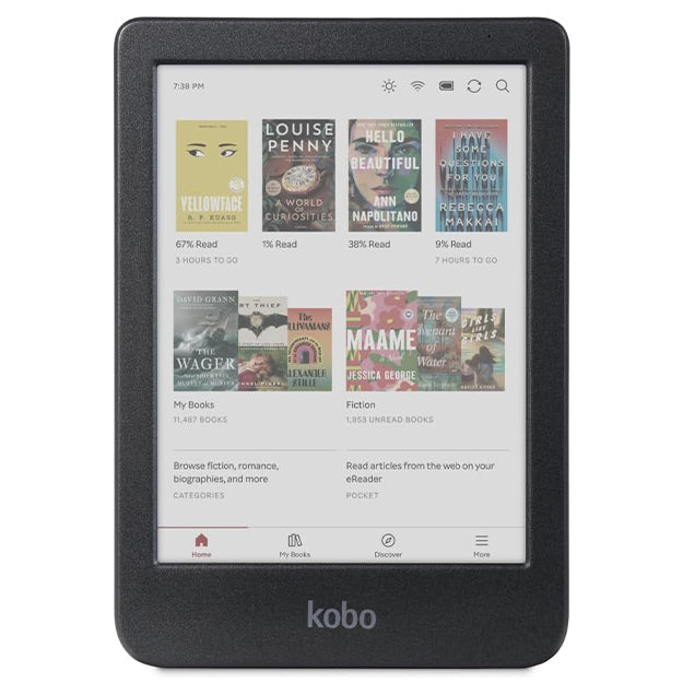 Kobo Clara Colour 6" eReader With Original Kobo Clara Sleep Cover Bundle - Black