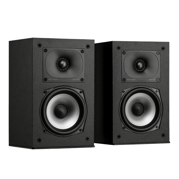 Polka Monitor XT15 High-Resolution Compact Bookshelf Speakers (Pair) - Black (Unboxed Deal)