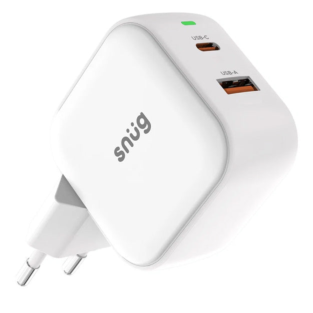 Snug 2 Port USB/Type-C Wall Charger 45W