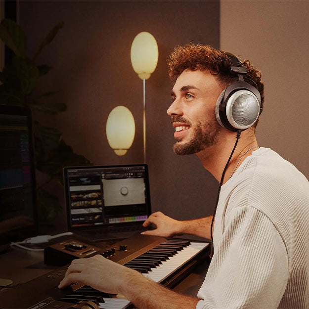 Beyerdynamic DT 880 PRO Studio Over-Ear Wired Headphones For Mixing And Mastering (Semi-Open) - Black & Silver