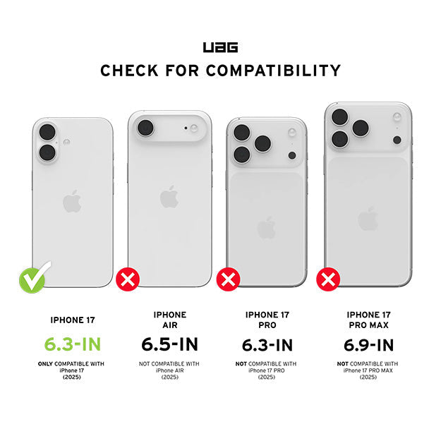 UAG Plyo Case With MagSafe For iPhone 17 - Ice/White