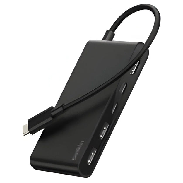 Belkin Connect 5-Port USB-C Hub With Dual USB-C Ports - Black