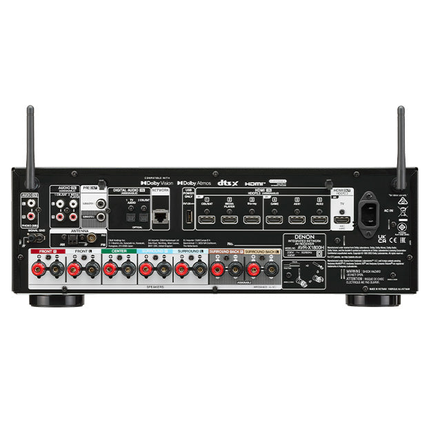 Denon AVR-X1800H - 7.2 Channel Network AV Receiver - Black