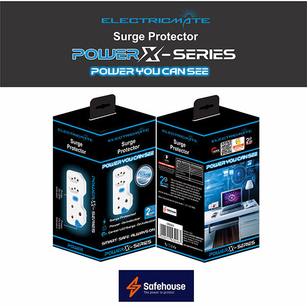 ElectricMate Power X-Series Surge Protector Power Strip - White