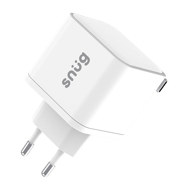 Snug 1 Port PD Charger With Retractable Cable 35W – White