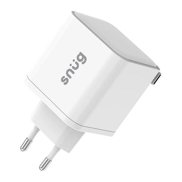 Snug 2 Port PD/USB Charger With Retractable Cable 65W - White