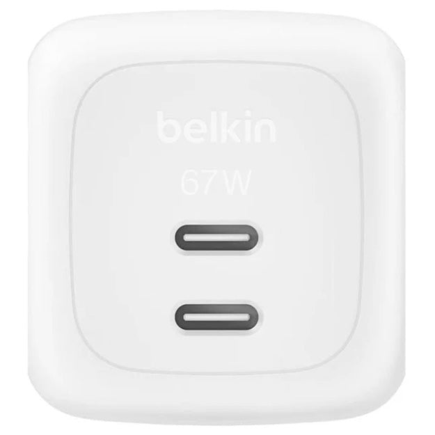 Belkin BoostCharge Pro 67W Dual Type-C GaN Charger - White