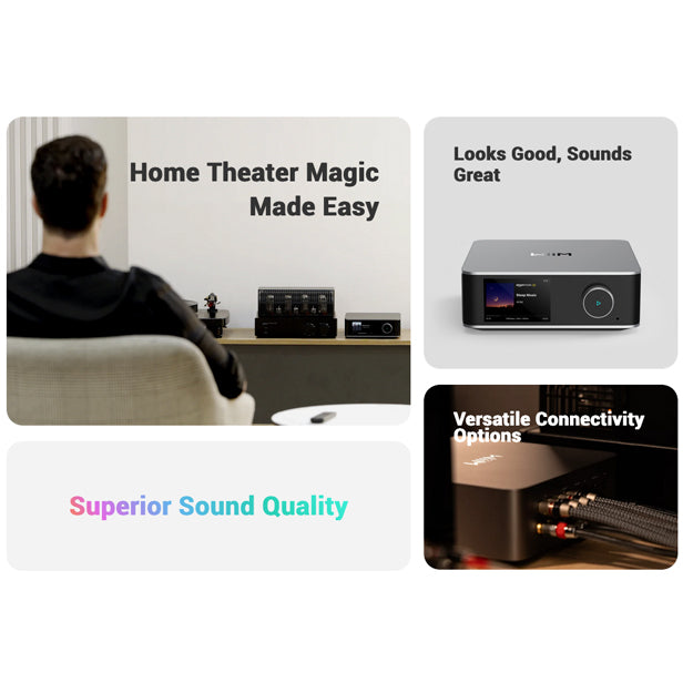 WiiM Ultra Music Streamer & WiiM Vibelink Amplifier Bundle - Grey