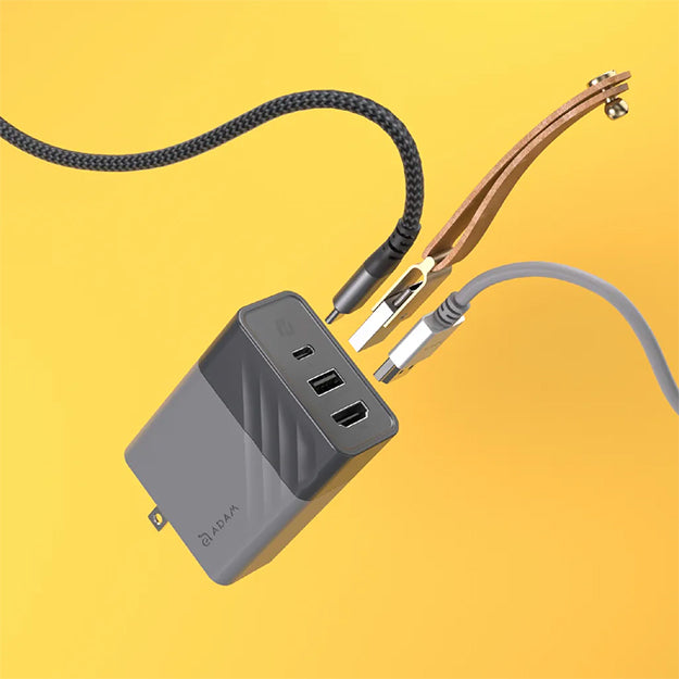 Adam Elements GaN Hub 65W GaN Charger With HDMI Display - Black