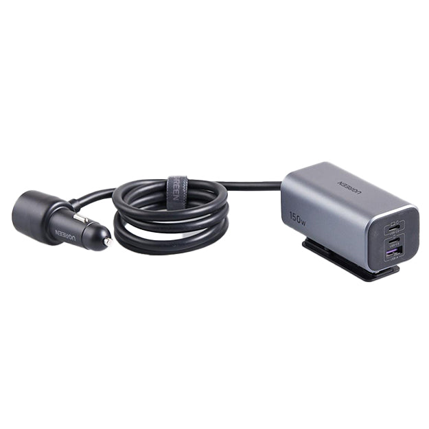 UGREEN GaN 4 Port Car Charger 150W – Grey