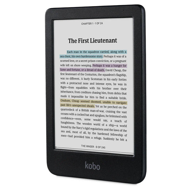 Kobo Clara Colour 6" eReader With Generic Kobo Clara Cover Bundle - Black