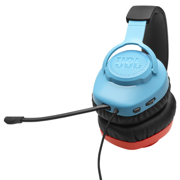 JBL Quantum 100N Wired Over-Ear Gaming Headset With Detachable Mic - Red/Blue