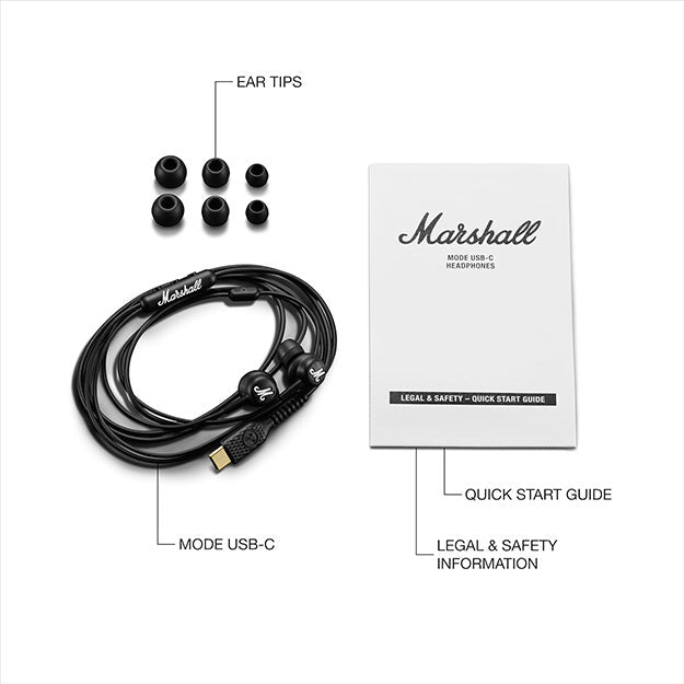 Marshall Mode Type-C Input In-Ear Headphone - Black