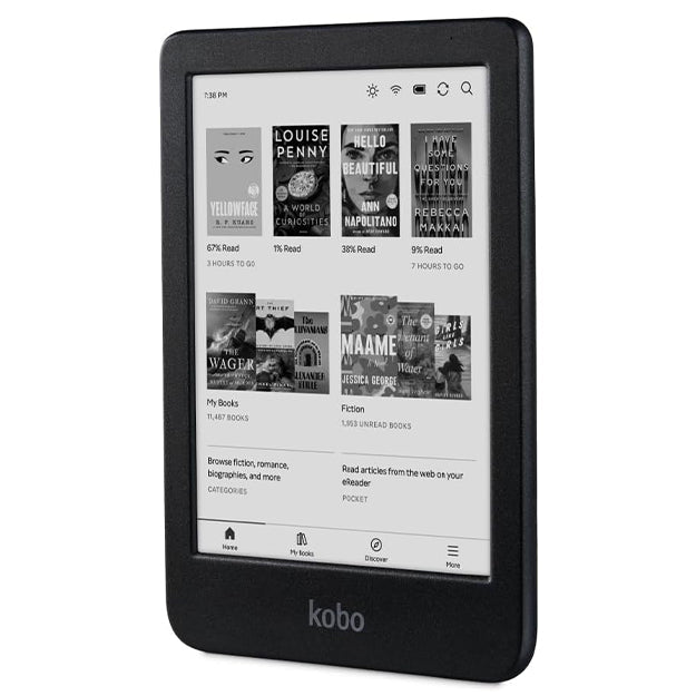 Kobo Clara BW 6" eReader With Original Kobo Clara Sleep Cover Bundle - Black