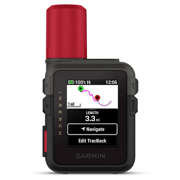 Garmin inReach Mini 3 Plus Rugged Compact SOS Satellite Communicator With Photo And Voice Messaging - Black & Red