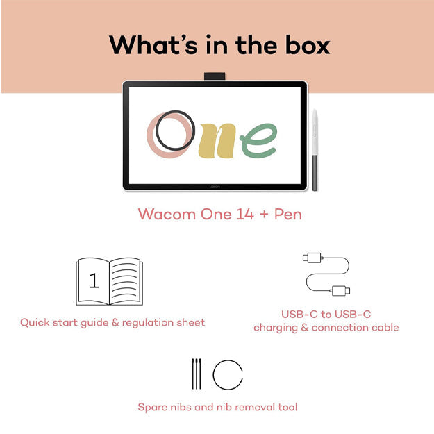 Wacom One Pen Display 14" - White