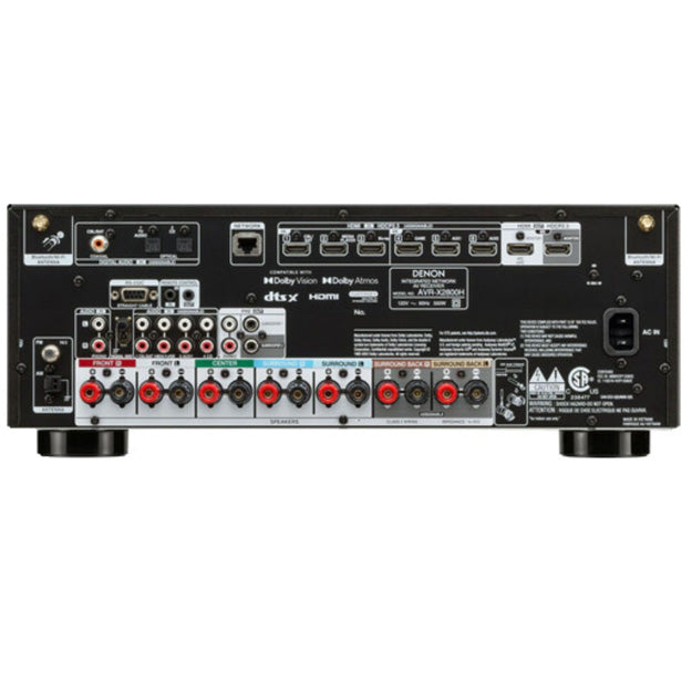 Denon AVR-X2800H 7.2 Channel 8K AV Receiver - Black