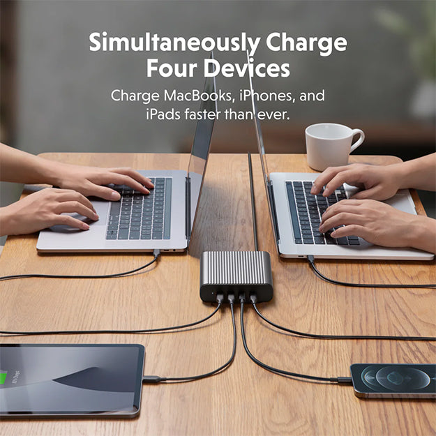 Hyper HyperJuice 245W GaN USB-C Charging Station (For Desktop) - Space Grey