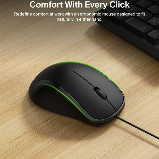 Belkin Wired USB-A Keyboard And Mouse Combo - Black