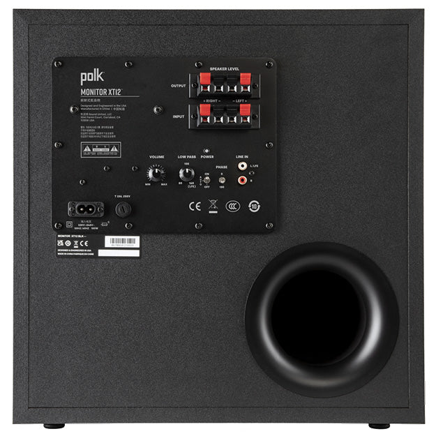 Polka Monitor XT12 High-Performance 12" Subwoofer - Black