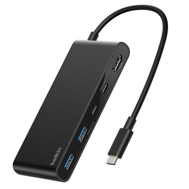 Belkin Connect 7-Port 100W USB-C Hub With Dual USB-C Ports - Black