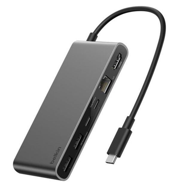 Belkin Connect 8-Port 100W USB-C Hub With 2.5Gb Ethernet - Black