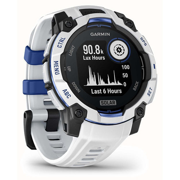 Garmin Instinct 3 Supernova 45mm Solar Rugged GPS Watch (Limited Edition) - Whitestone With Whitestone Band