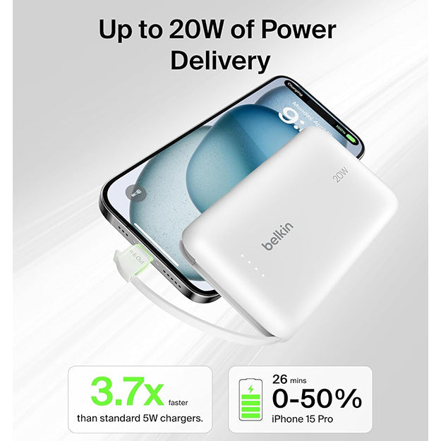 Belkin BoostCharge 10 000 mAh With USB-C Cable Power Bank