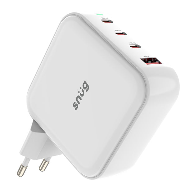 Snug GaN 4 Port Ultra Fast Wall Charger - White