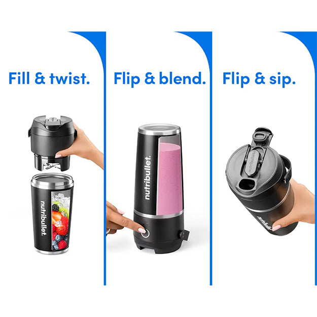 Nutribullet Flip Insulated Portable Blender - Black