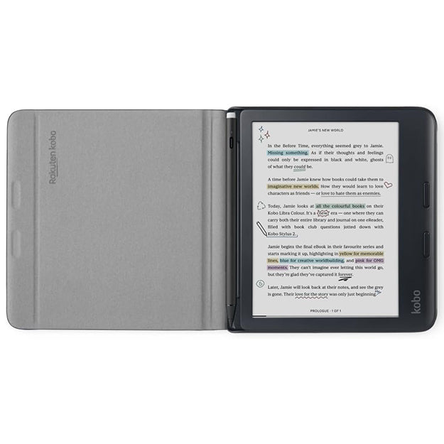 Kobo Libra Colour 7" eReader With Original Kobo Libra Notebook Cover Bundle - Black