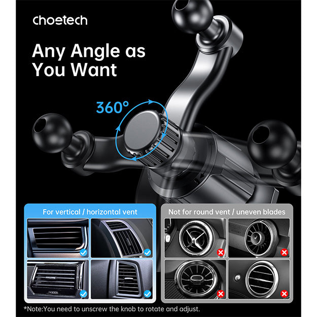 Choetech Magnetic Wireless Car Charger T231-F 15W – Black