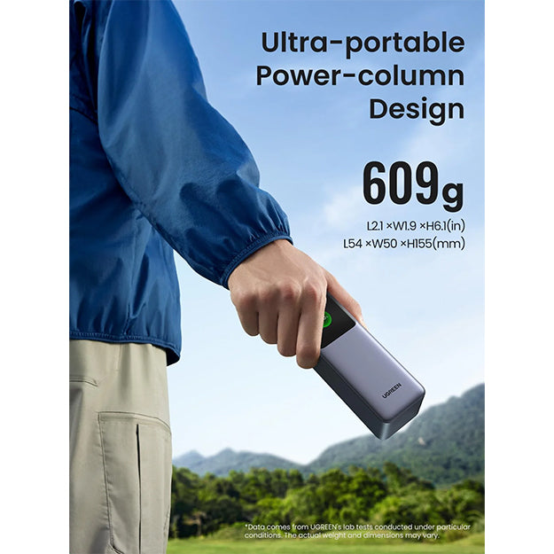 UGreen 25 000mAh 200W Nexode Power Bank With Smart Digital Display - Space Grey