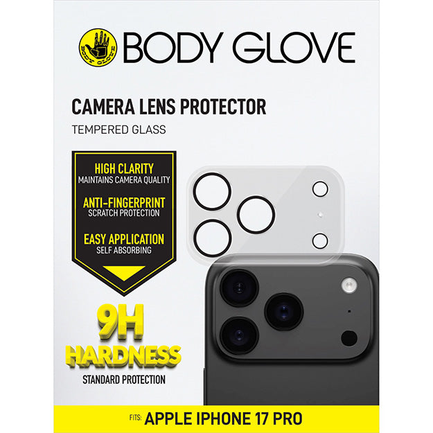 Body Glove Camera Lens Protector Tempered Glass For Apple iPhone 17 Pro - Black