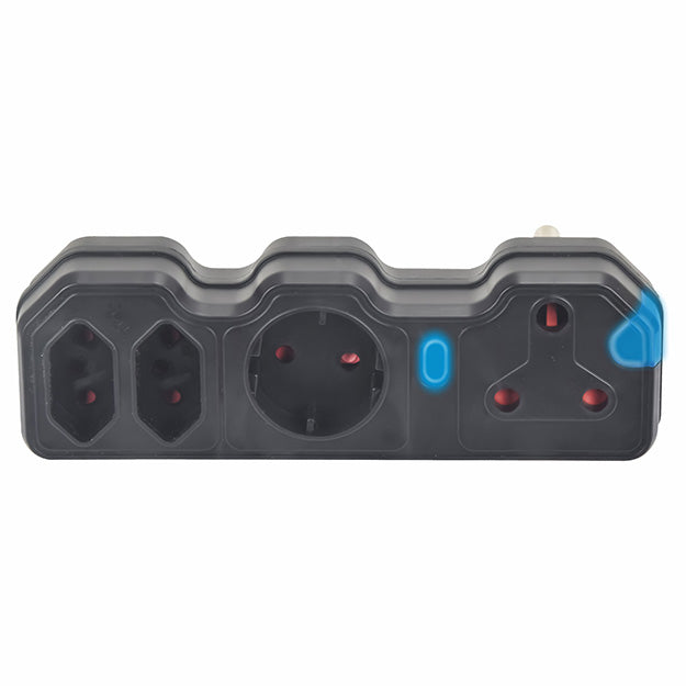ElectricMate Power X-Series 1x16A + 1xSchuko + 2x3 Pin Euro Surge Protector Power Strip