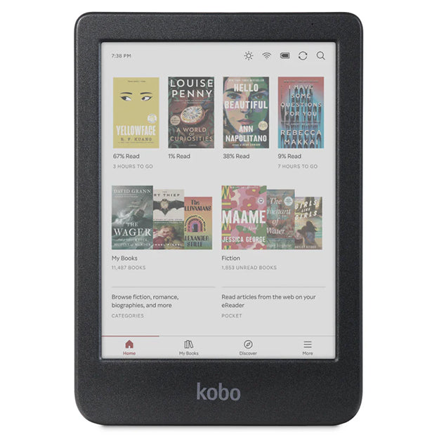 Kobo Clara Colour 6" eReader With Generic Kobo Clara Cover Bundle - Black