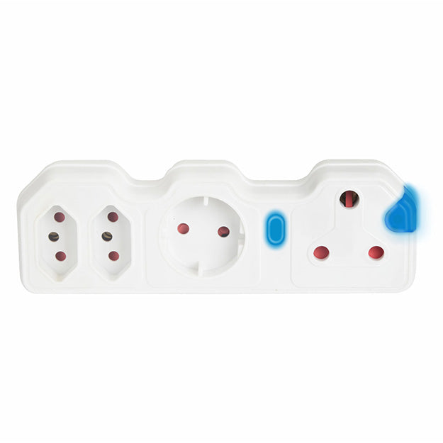 ElectricMate Power X-Series 1x16A + 1xSchuko + 2x3 Pin Euro Surge Protector Power Strip