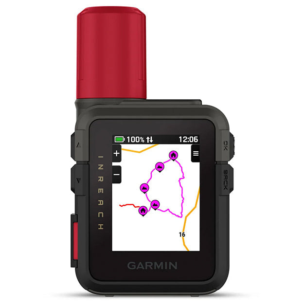 Garmin inReach Mini 3 Plus Rugged Compact SOS Satellite Communicator With Photo And Voice Messaging - Black & Red