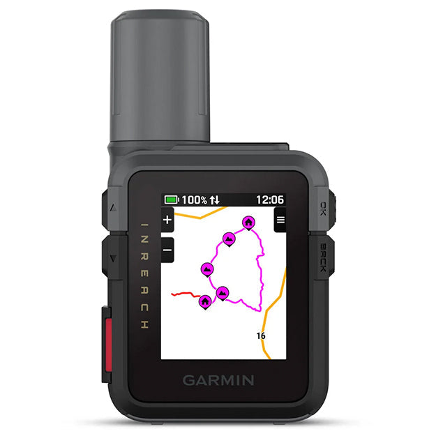 Garmin inReach Mini 3 Rugged Compact SOS Satellite Communicator With Touchscreen - Black & Grey