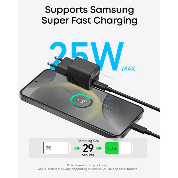 Anker 1-Port 25W PD Wall Charger - Black