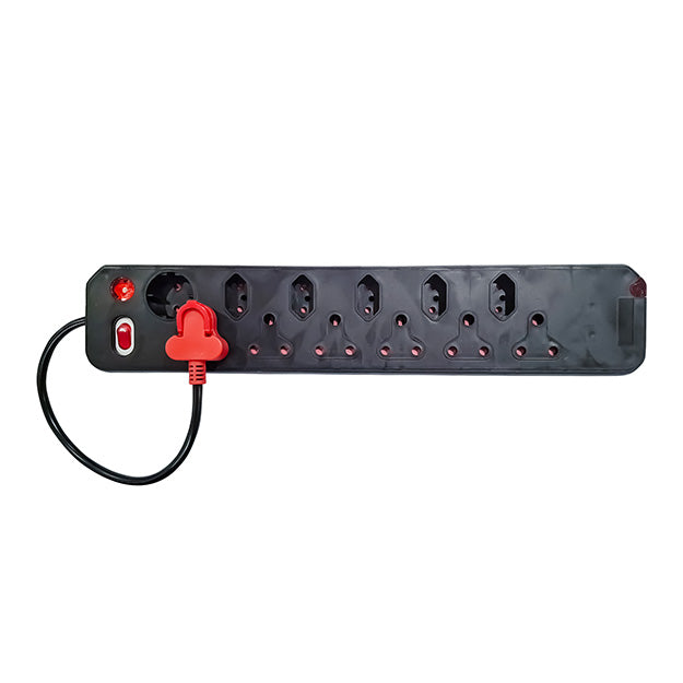 ElectricMate 12-Way Single Switch Surge Multiplug - Black