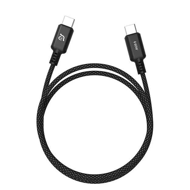 Adam Elements CASA S200 USB-C To USB-C 60W Braided Charging Cable 200 cm - Black