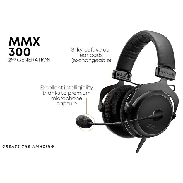 Beyerdynamic MMX 300 PRO Professional Gaming Over-Ear Headset - Black